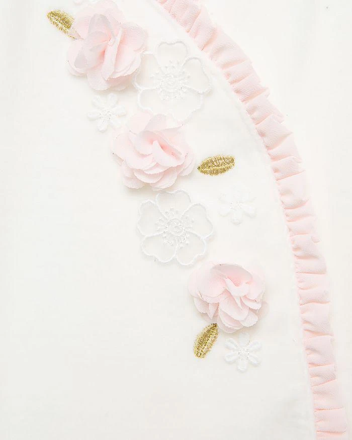 商品Little Me|Girls' Velour Ruffled Flowers Footie - Baby,价格¥76,第4张图片详细描述