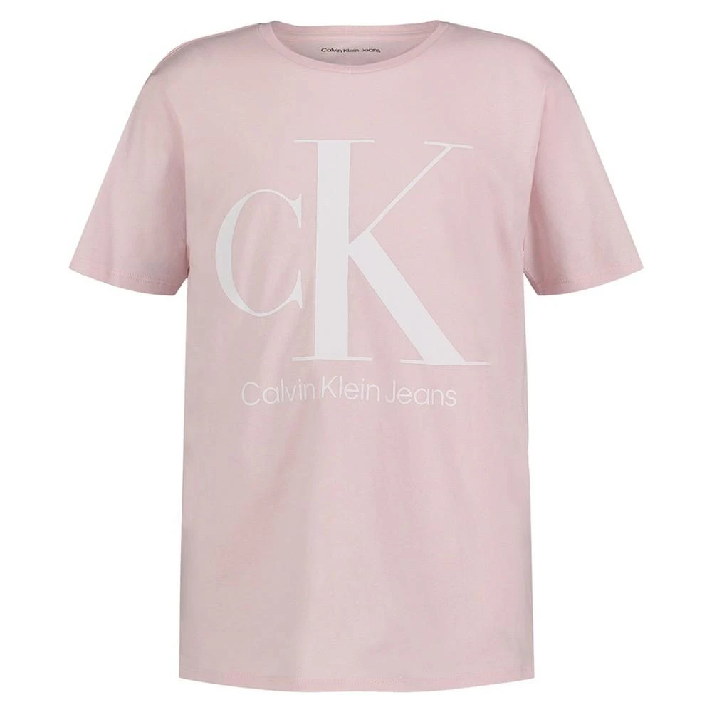 商品Calvin Klein|Big Boys Big Logo Short Sleeve T-shirt,价格¥76,第1张图片