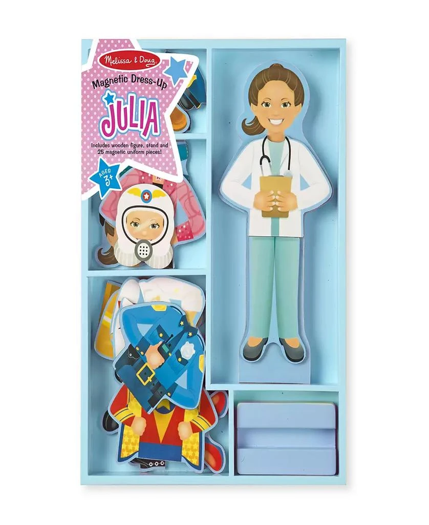 商品Melissa & Doug|Melissa & Doug Julia Magnetic Dress-Up Wooden Doll Pretend Play Set (25+ pcs),价格¥83,第4张图片详细描述