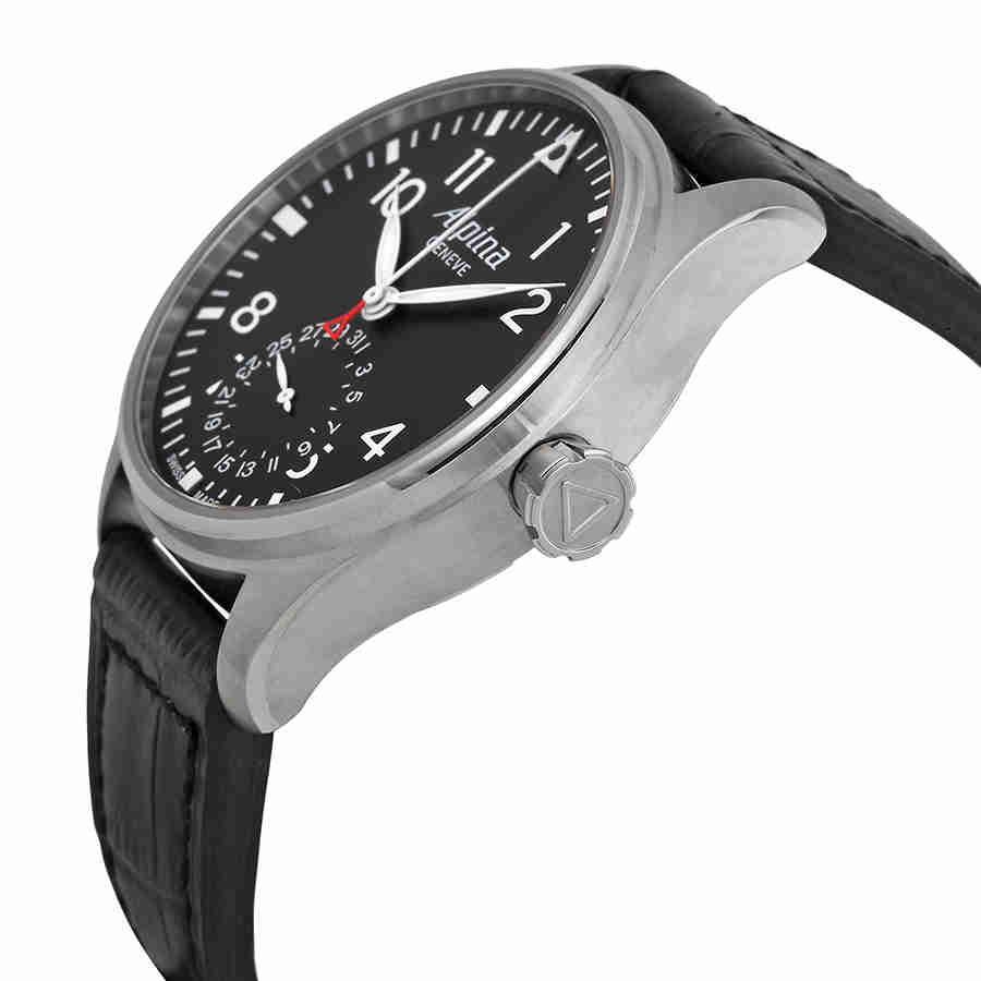 商品Alpina|Alpina Aviation Automatic Black Dial Black Leather Mens Watch 710B4S6,价格¥10814,第4张图片详细描述