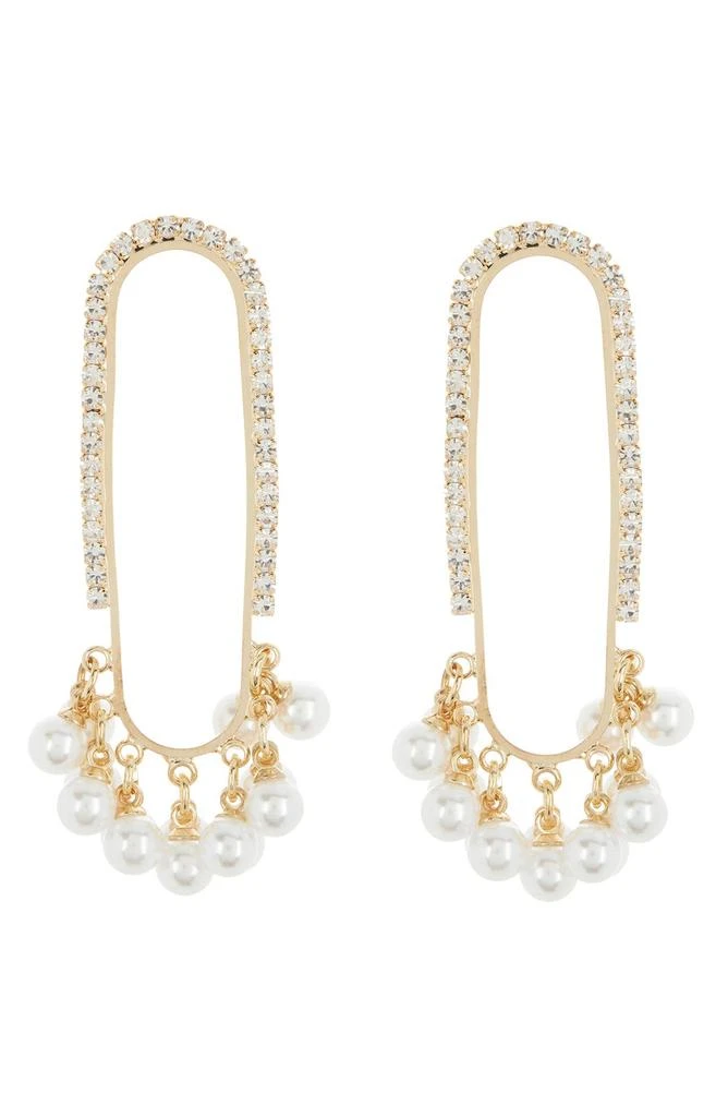 商品Tasha|Crystal & Imitation Pearl Statement Earrings,价格¥34,第1张图片