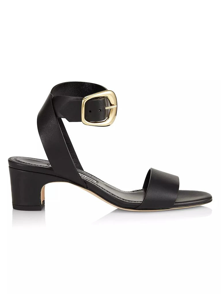 商品Manolo Blahnik|Brutas 50MM Leather Sandals,价格¥2776,第1张图片