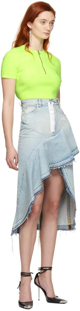 商品Off-White|Blue Asymmetric Denim Skirt,价格¥2770,第5张图片详细描述