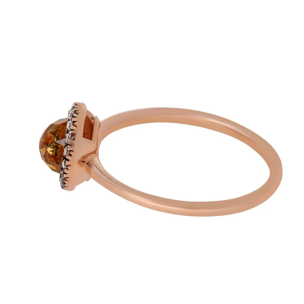 商品Mimi Milano|Mimi Milano Happy 18K Rose Gold Citrine And Diamond Band Ring Sz. 7.5 ALM306R8CM-56,价格¥2961,第3张图片详细描述