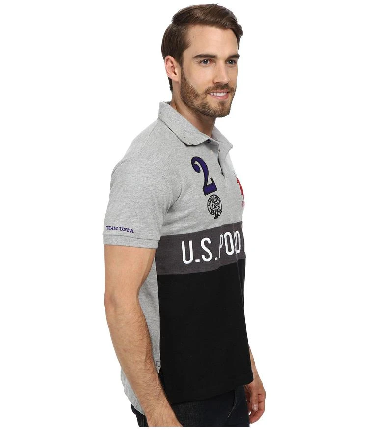 商品U.S. POLO ASSN.|Color Block Slim Fit Pique Polo w/ Number 2 Appliques Front and Back,价格¥278,第4张图片详细描述