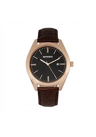 商品Breed|Breed Louis Leather Band Watch W Date,价格¥663,第1张图片