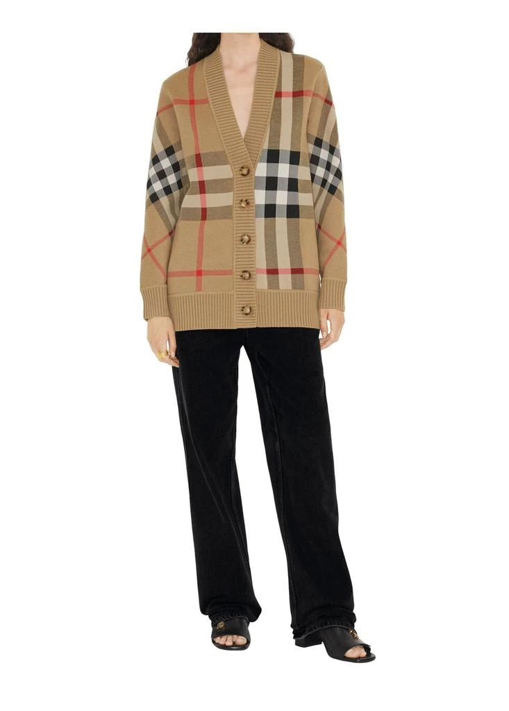 商品Burberry|Check wool blend cardigan,价格¥9789,第2张图片详细描述