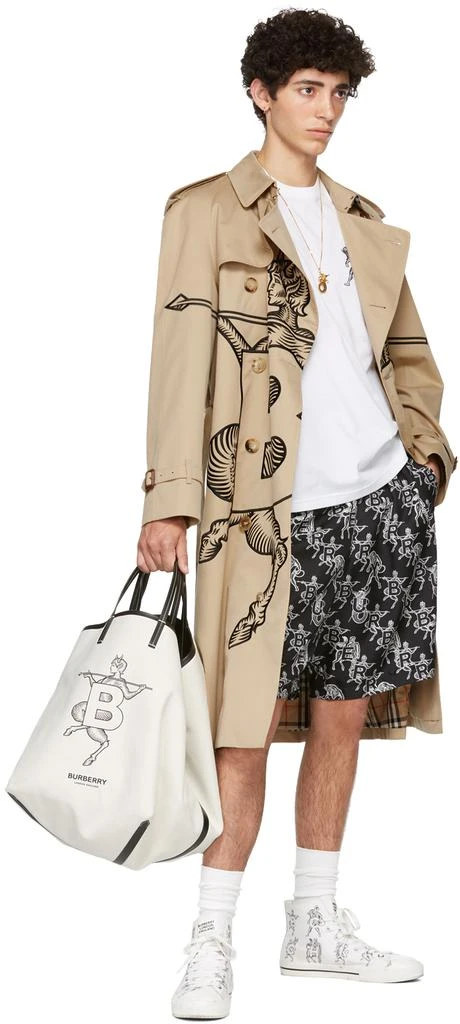 商品Burberry|白色 Mythical Alphabet 系列 Small TB 有机棉 T 恤,价格¥3944,第4张图片详细描述