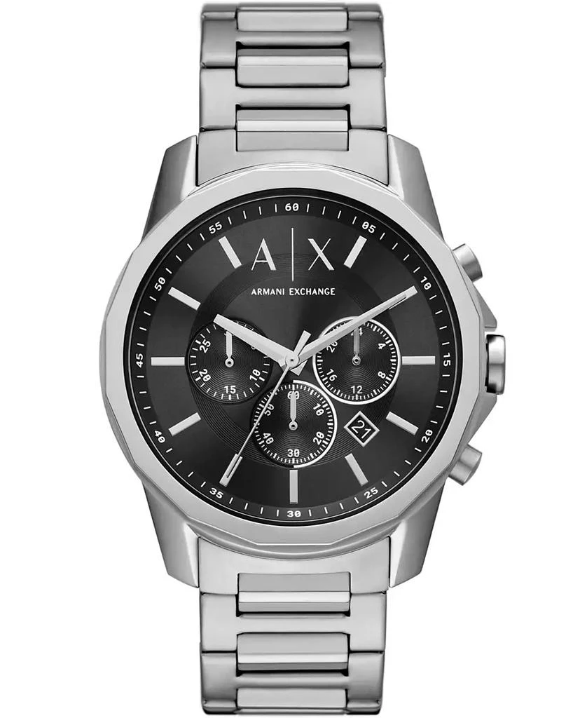 商品Armani Exchange|Men's Chronograph Stainless Steel Bracelet Watch 44mm,价格¥1496,第1张图片