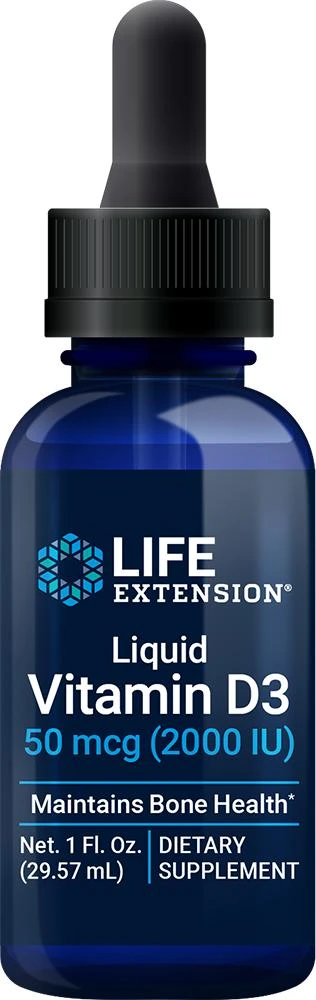 商品Life Extension|Life Extension Liquid Vitamin D3, 2000 IU - 50 mcg, 50 mcg (2000 IU), 29.57 ml,价格¥170,第1张图片