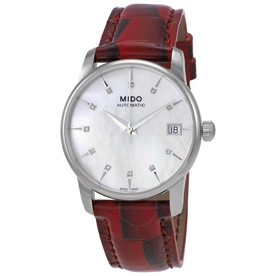 商品MIDO|Baroncelli Automatic Diamond White Mother of Pearl Dial Ladies Watch M0072071610600,价格¥2205,第1张图片
