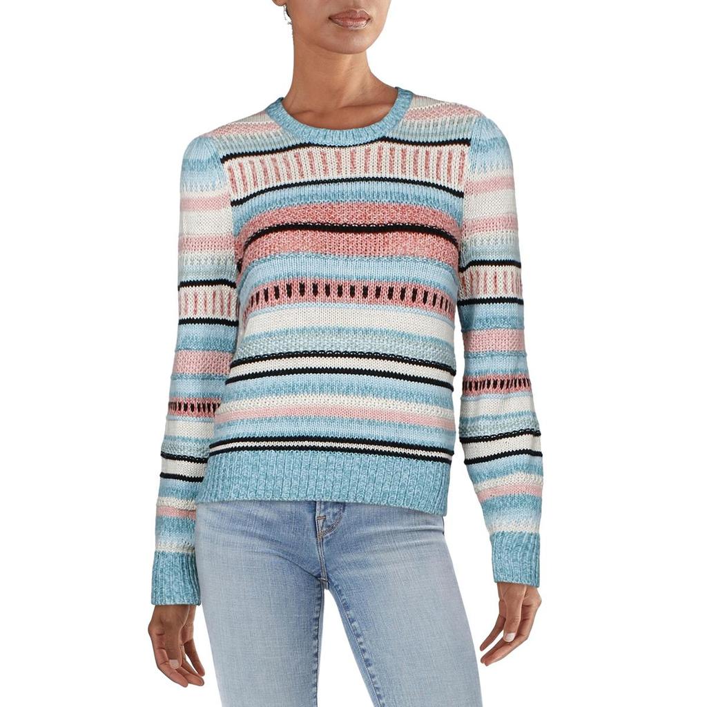 Polo Ralph Lauren Womens Linen Blend Striped Sweater商品第1张图片规格展示