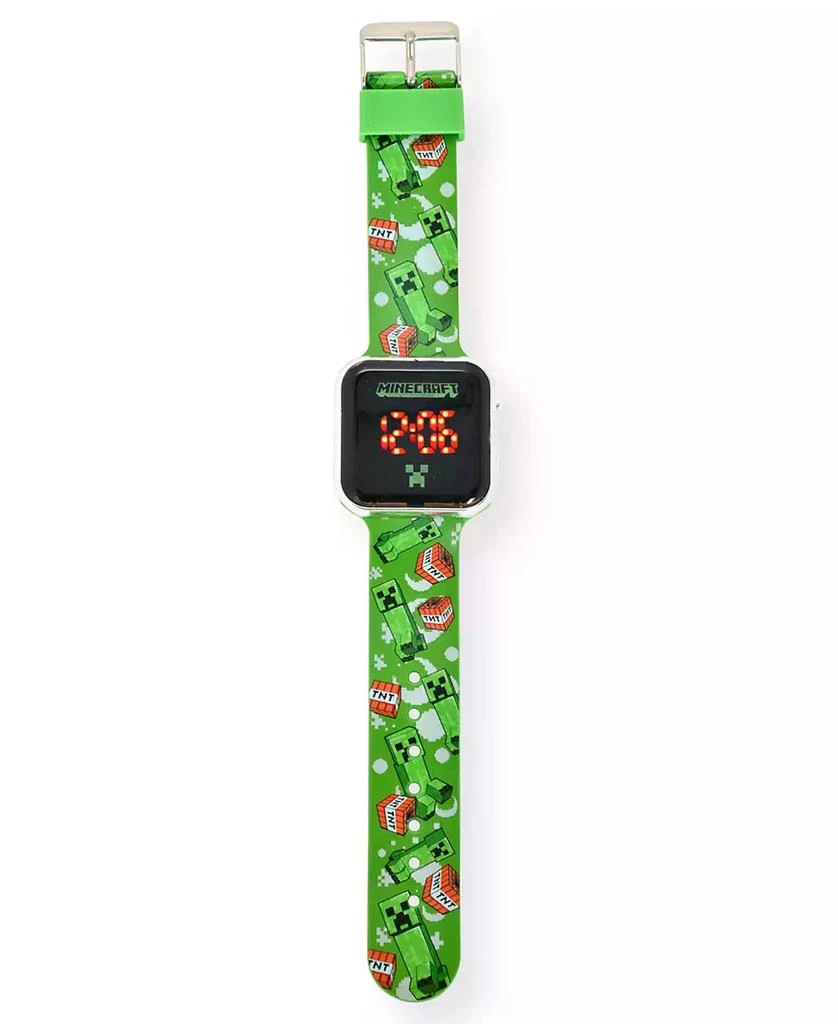 商品Minecraft|Children's Light Emitting Diode Green Silicone Strap Watch 32mm,价格¥127,第3张图片详细描述