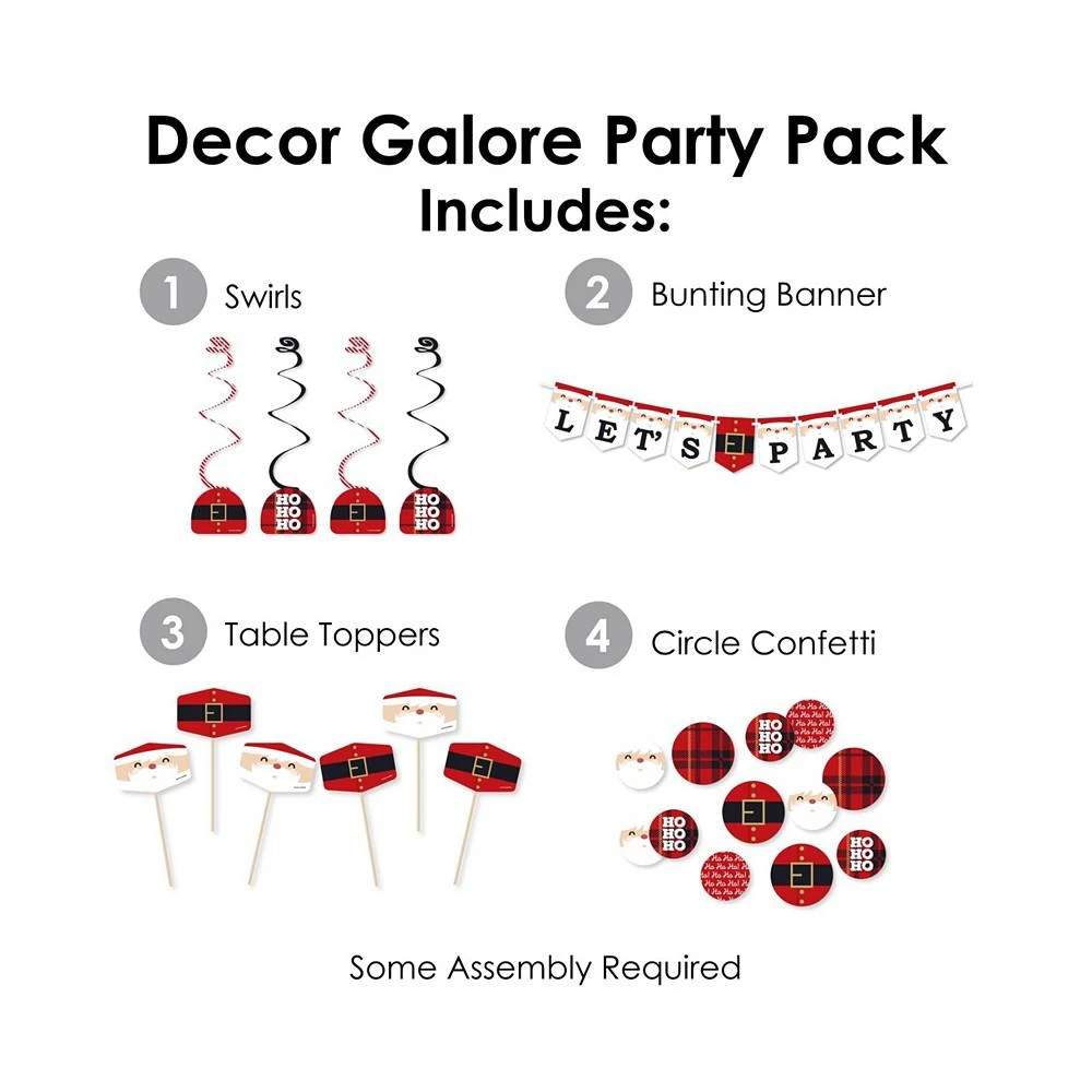 商品Big Dot of Happiness|Jolly Santa Claus - Christmas Party Supplies Decoration Kit - Decor Galore Party Pack - 51 Pieces,价格¥246,第2张图片详细描述
