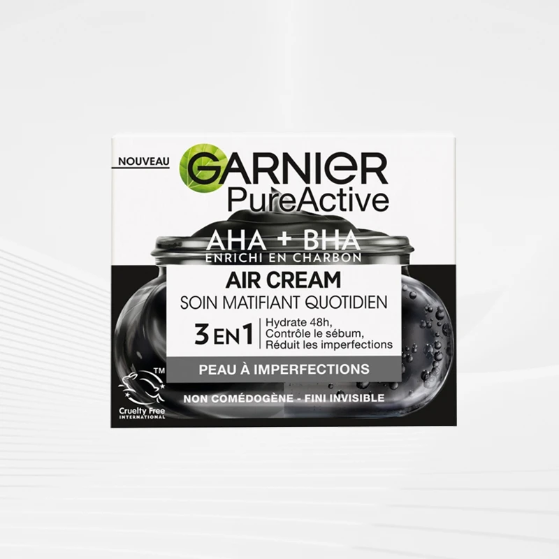 商品Garnier|Garnier卡尼尔竹炭3合1哑光面霜 50ml 控油保湿清洁细腻肌肤,价格¥164,第1张图片