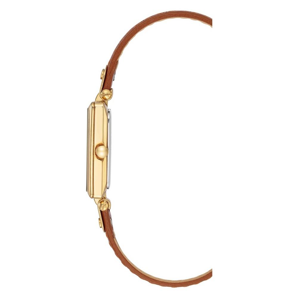 Women's Brown Leather Strap Watch 21.5mm商品第2张图片规格展示