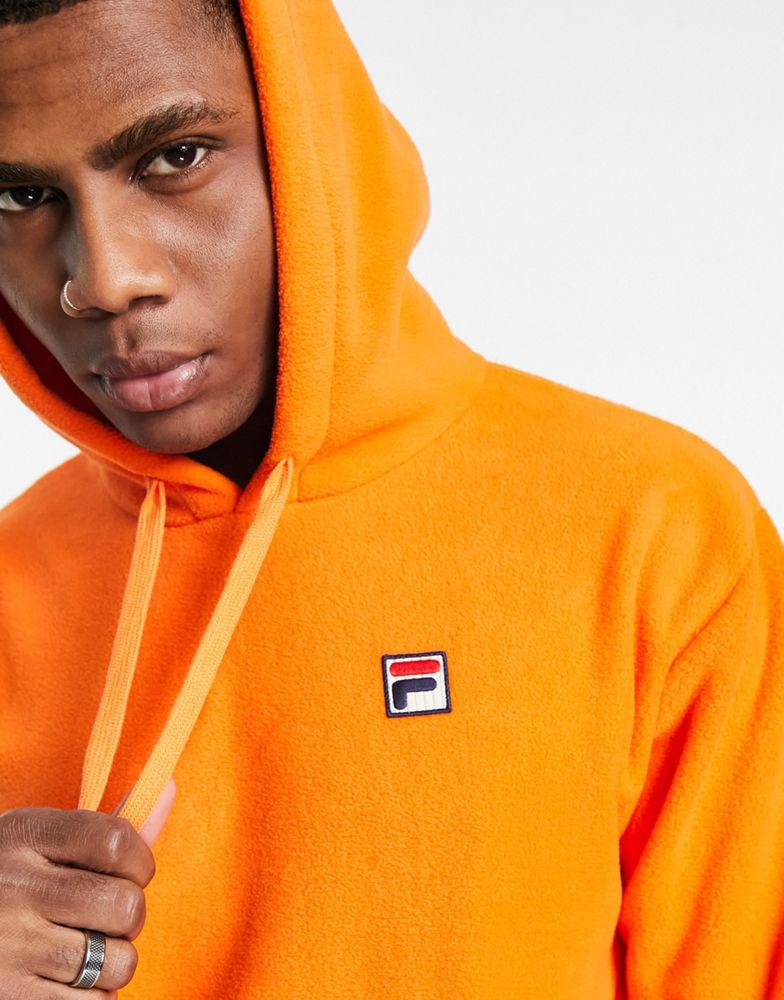 Fila fleece hoodie with logo in orange商品第4张图片规格展示