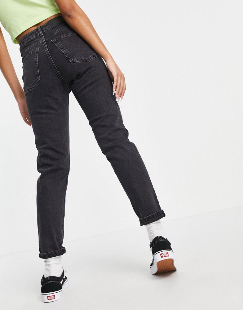 Topshop Premium Mom jean in wash black商品第2张图片规格展示