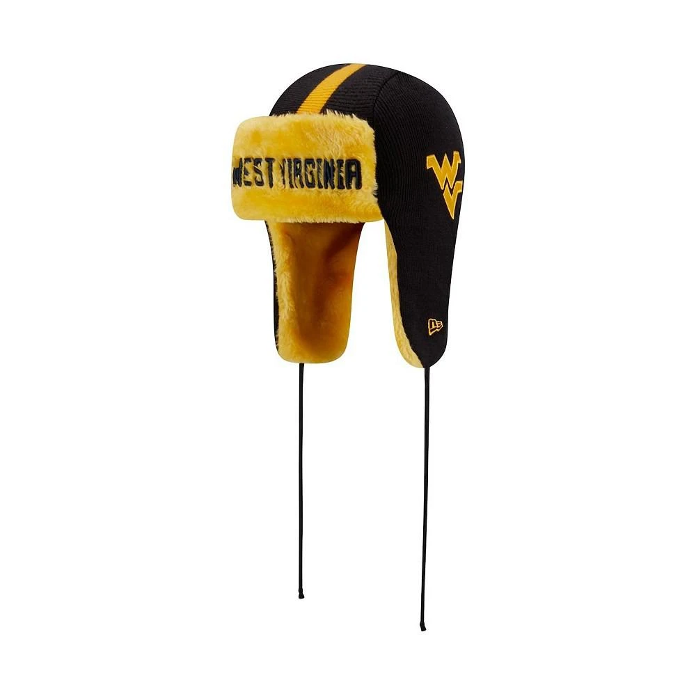 商品New Era|Men's Navy West Virginia Mountaineers Helmet Head Trapper Knit Hat,价格¥239,第1张图片