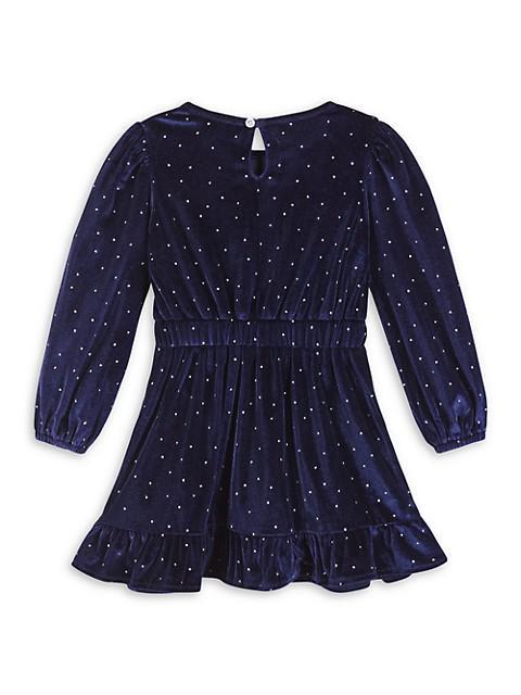 商品Andy & Evan|Little Girl's & Girl's Rhinestone Velvet Dress,价格¥497,第4张图片详细描述