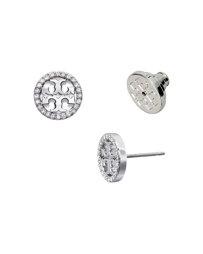 商品Tory Burch|Crystal Circle Logo Stud Earrings,价格¥730,第3张图片详细描述