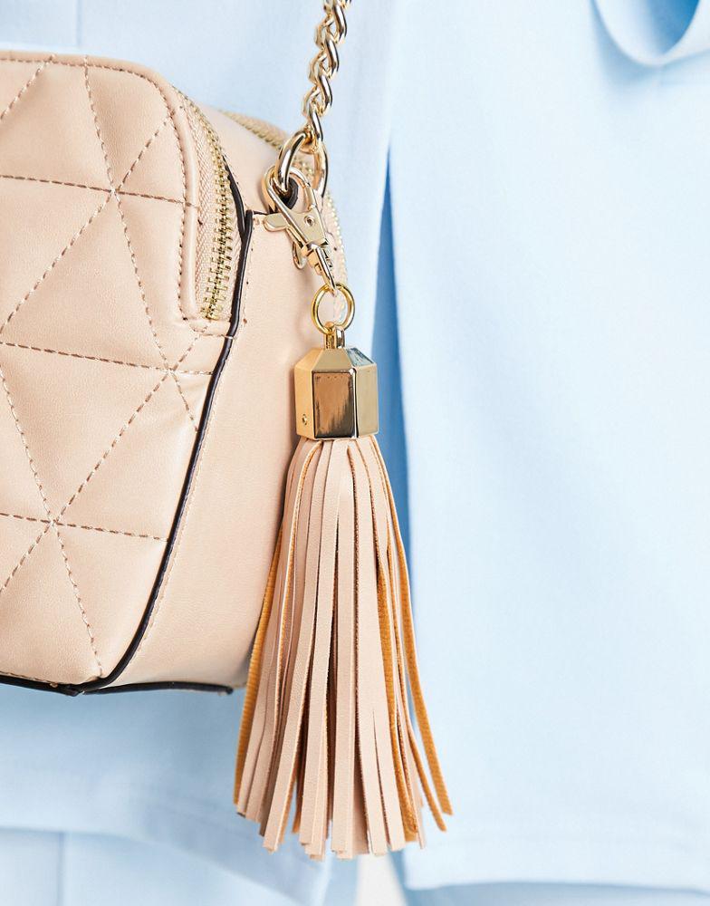 ALDO Maneraen quilted tassel cross body bag in pink商品第4张图片规格展示