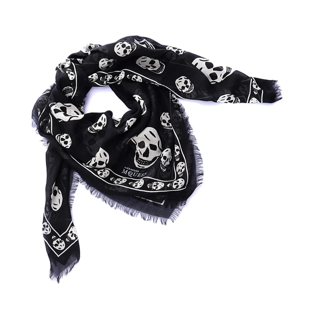 ALEXANDER MCQUEEN 黑色男士围巾 110640-4943Q-1078 商品