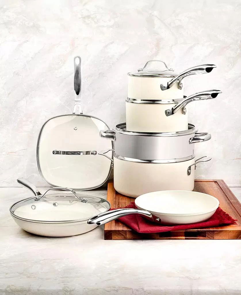 商品Gotham Steel|Natural Collection Ceramic Coating Non-Stick 12-Piece Cookware Set,价格¥1333,第2张图片详细描述