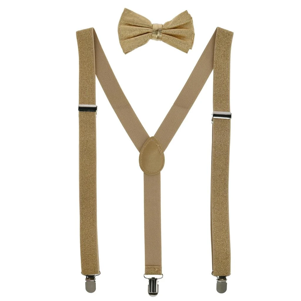 商品CTM|Glitter Gold Bow Tie and Suspender Set,价格¥209,第1张图片