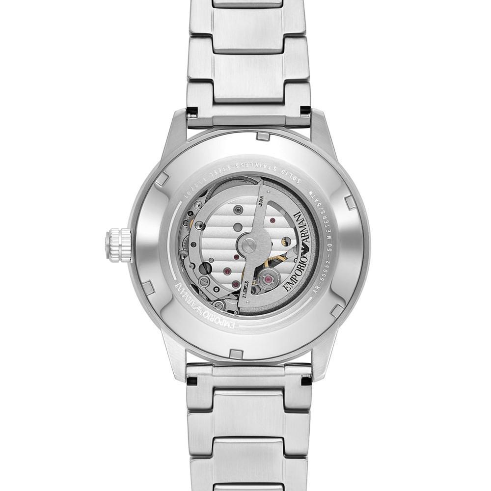 商品Emporio Armani|Men's Automatic Stainless Steel Bracelet Watch 43mm,价格¥3282,第5张图片详细描述