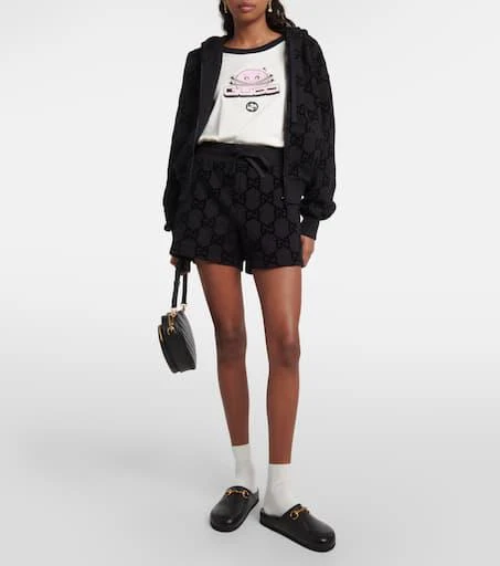 商品Gucci|GG棉质抓绒帽衫,价格¥16208,第2张图片详细描述