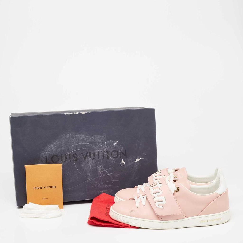 Louis Vuitton Pink/White Leather Logo Frontrow Sneakers Size 37.5 商品