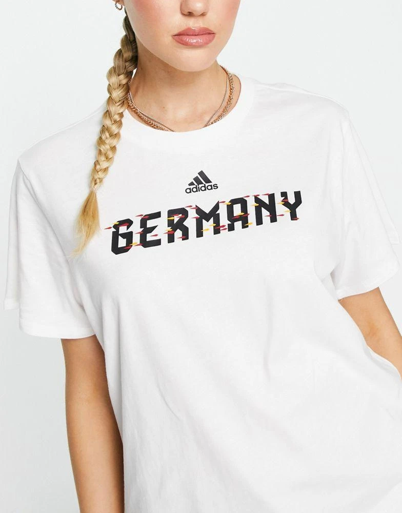 商品Adidas|adidas Football Germany World Cup 2022 logo t-shirt in white,价格¥139,第1张图片