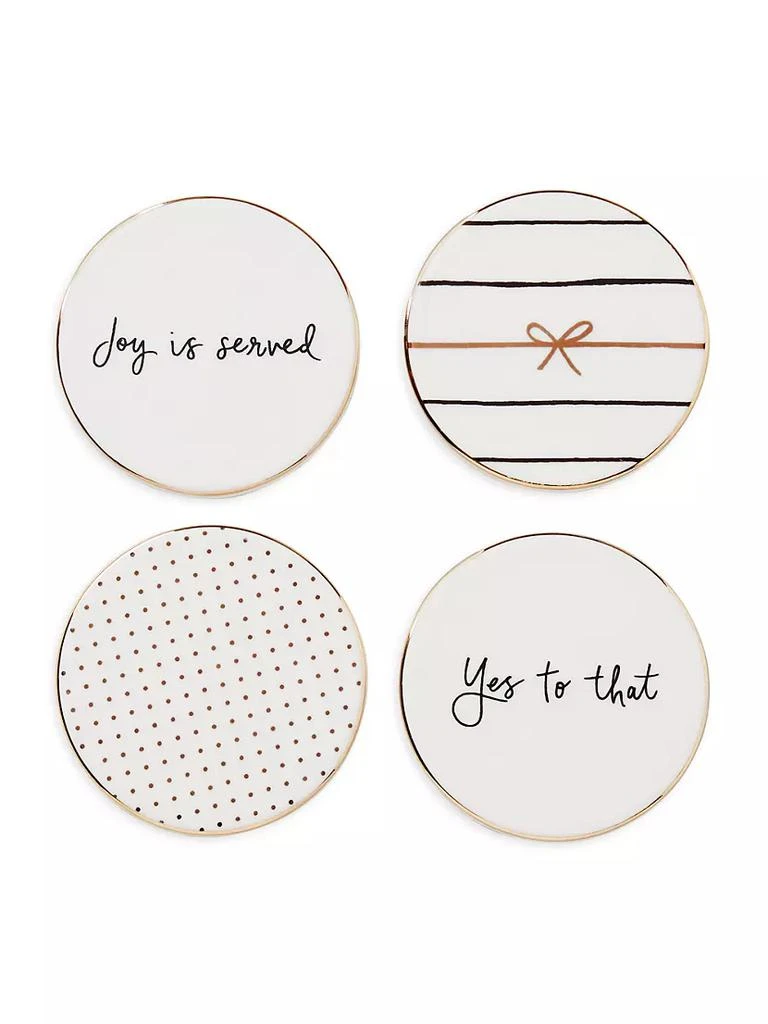 商品Kate Spade|A Charmed Life 4-Piece Coasters,价格¥377,第1张图片
