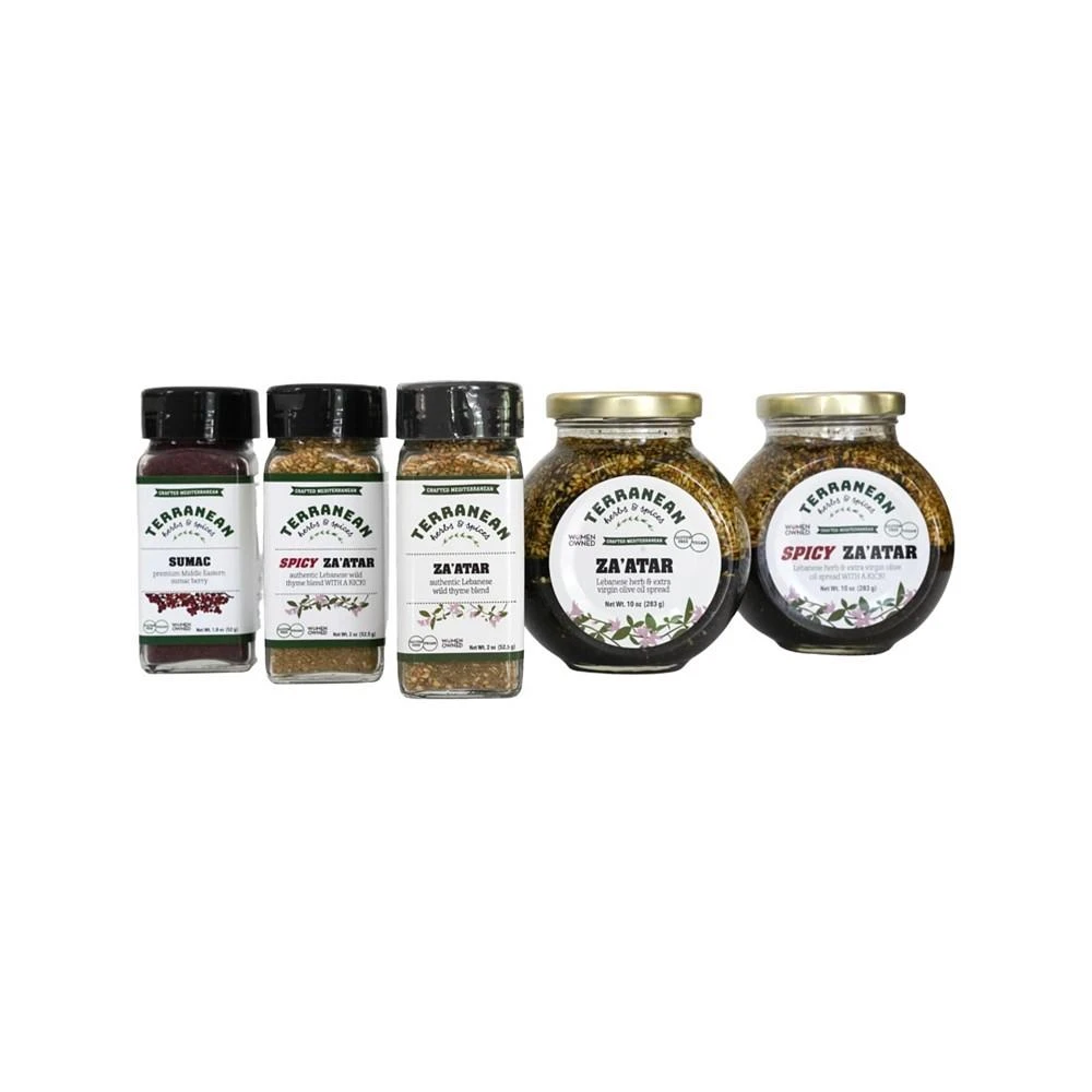 商品Terranean Herbs & Spices|Terranean Herbs Spices Gourmet Za'atar Lovers Gift Set, 5 Piece,价格¥374,第1张图片