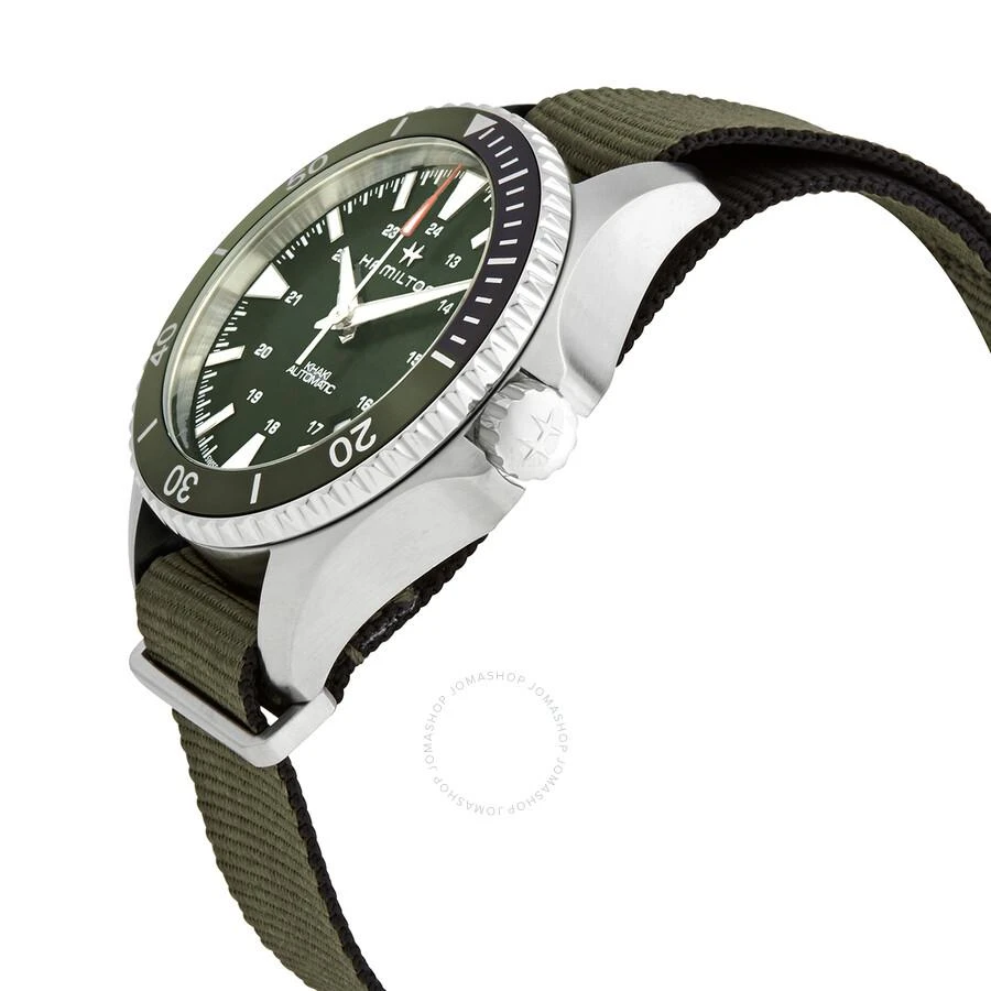 商品Hamilton|Khaki Navy Automatic Green Dial Sprite Bezel Men's Watch H82375961,价格¥4482,第2张图片详细描述