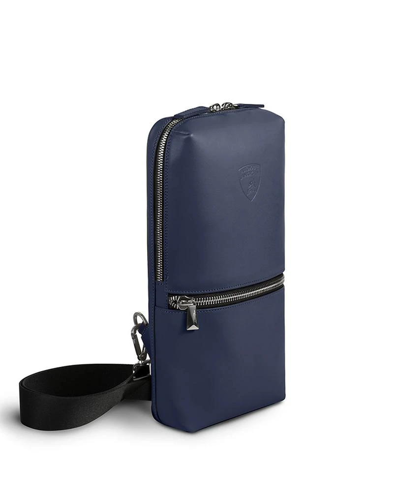 商品兰博基尼|Pure Blue Leather Men's Vertical Crossbody Bag,价格¥3100,第4张图片详细描述