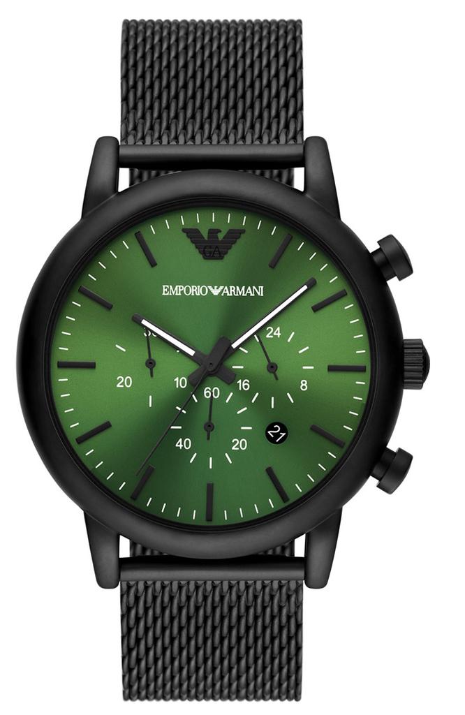 Emporio Armani Chronograph Quartz Green Dial Mens Watch AR11470商品第1张图片规格展示