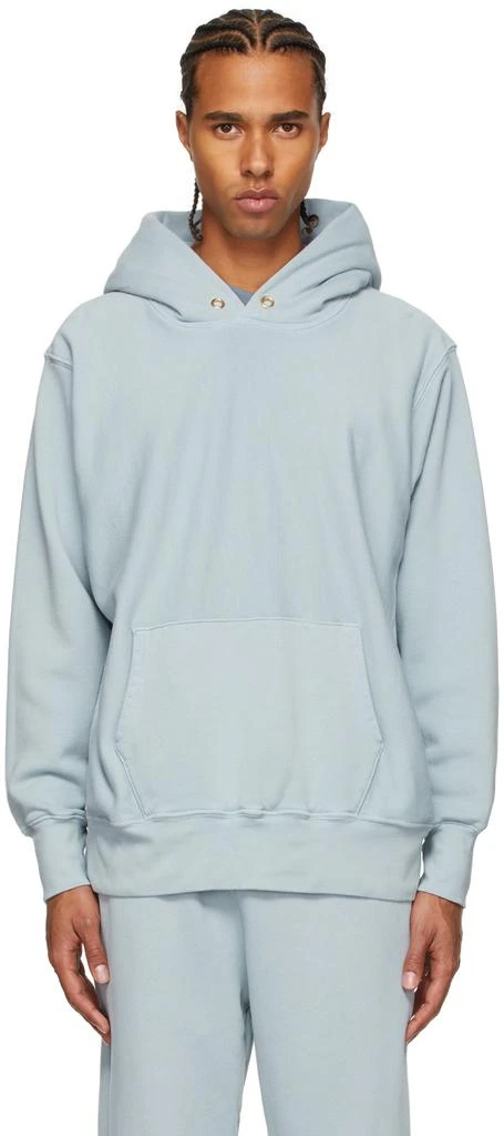 商品Les Tien|Blue Heavyweight Hoodie,价格¥426,第1张图片