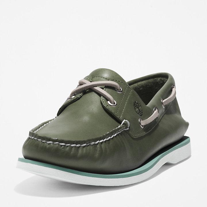 Timberland® 2-Eye Classic Boat Shoe for Men in Dark Green商品第8张图片规格展示