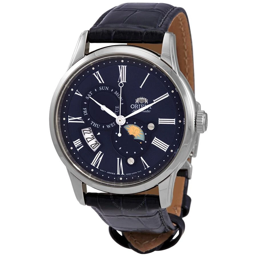 商品Orient Star|Sun and Moon Automatic Blue Dial Men's Watch RA-AK0011D10B,价格¥1819,第1张图片