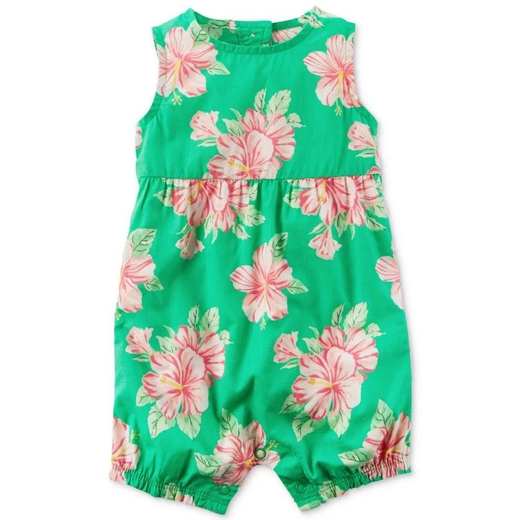 商品Carter's|Hawaiian Floral-Print Romper, Baby Girls (0-24 months),价格¥42,第2张图片详细描述