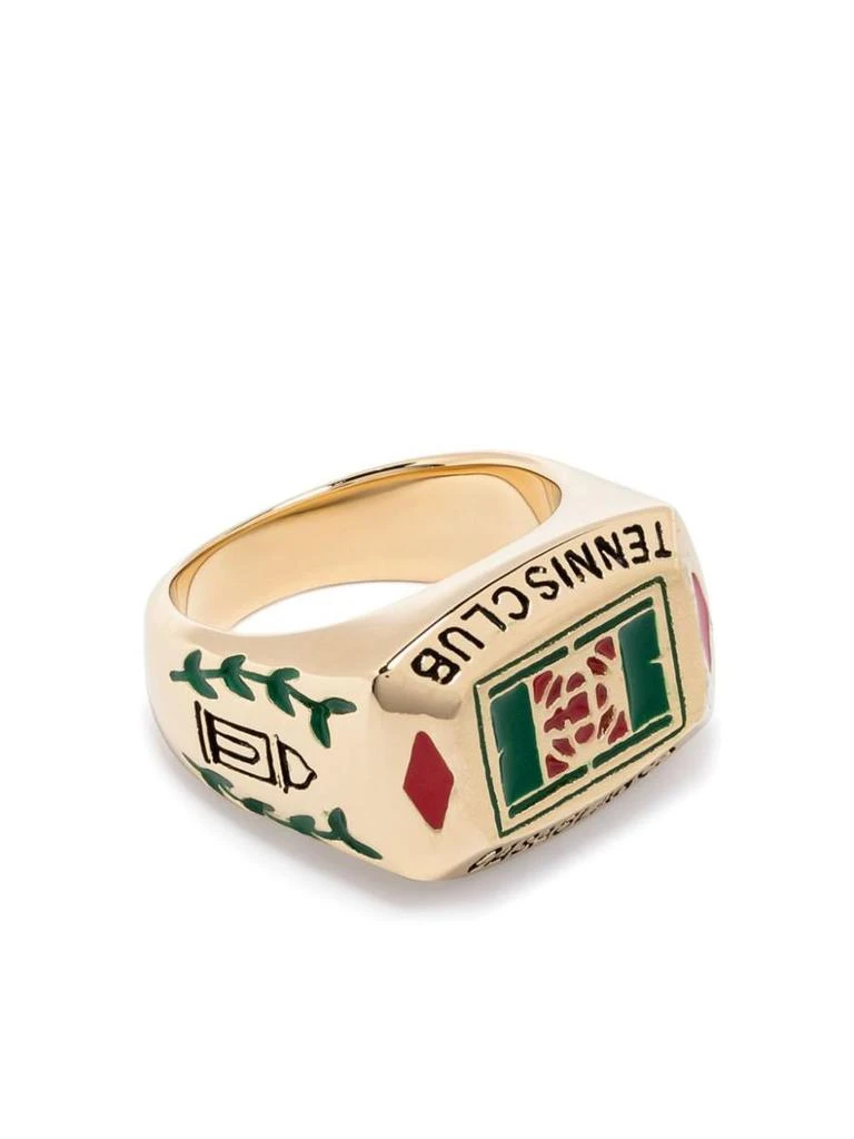 商品Casablanca|Casablanca Gold-Plated Enamel Ring,价格¥967,第1张图片