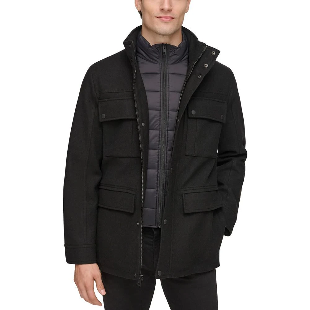 商品GUESS|Men's Water-Repellent Jacket with Zip-Out Quilted Puffer Bib,价格¥749,第1张图片