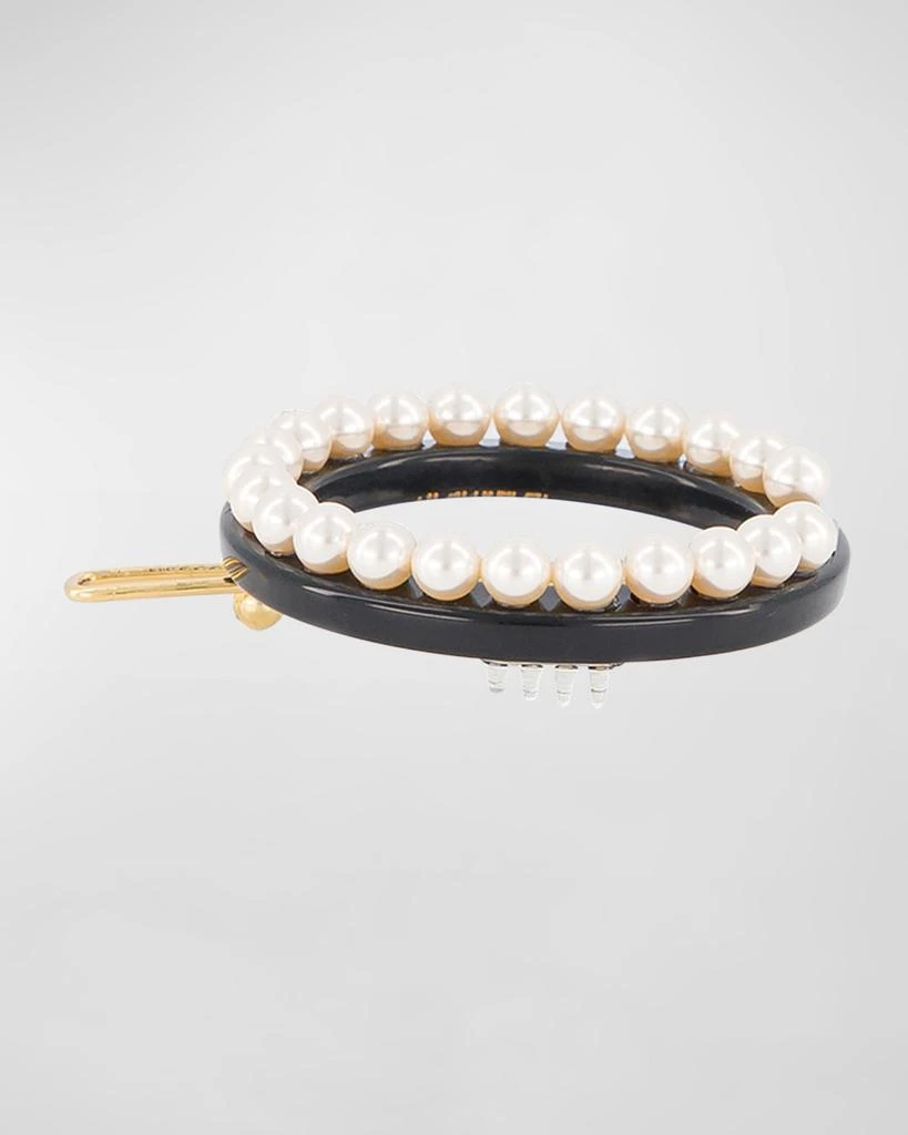 商品Alexandre de Paris|Pearly Ring Side Barrette,价格¥643,第3张图片详细描述