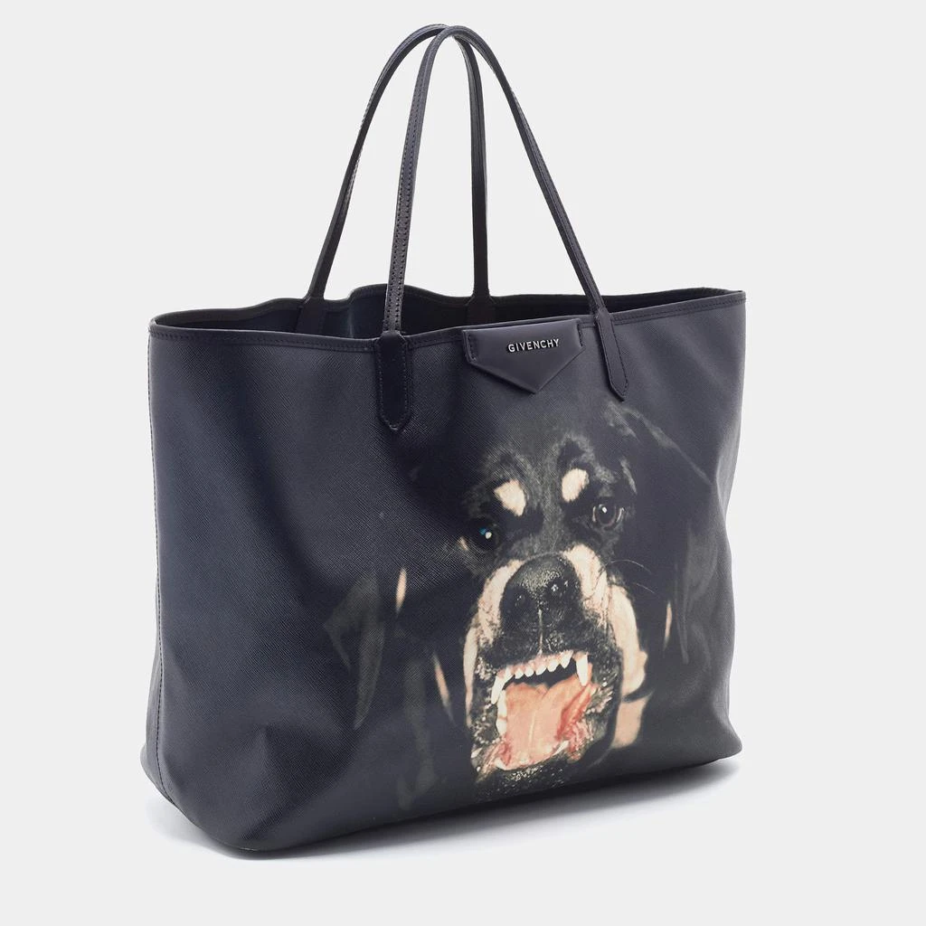 商品[二手商品] Givenchy|Givenchy Black Coated Canvas and Leather Rottweiler Large Antigona Tote,价格¥6012,第3张图片详细描述