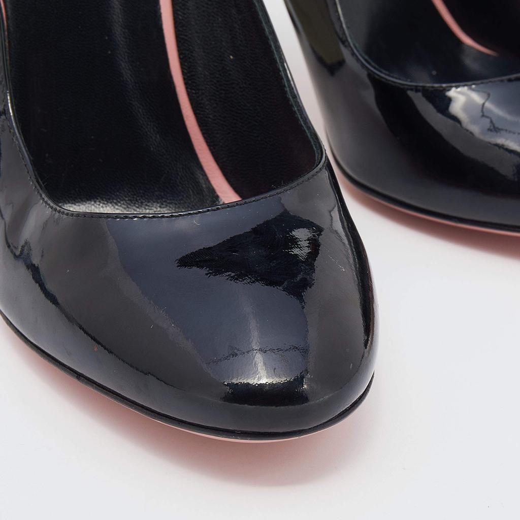 Fendi Black Patent Leather Block Heel Pumps Size 36商品第7张图片规格展示