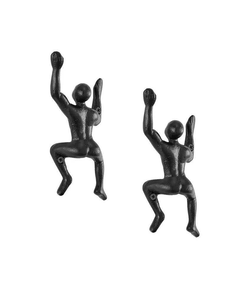 商品Danya B|"Wall Climber" Cast Iron Decorative 2-Piece Wall Mount Hook Set,价格¥263,第1张图片
