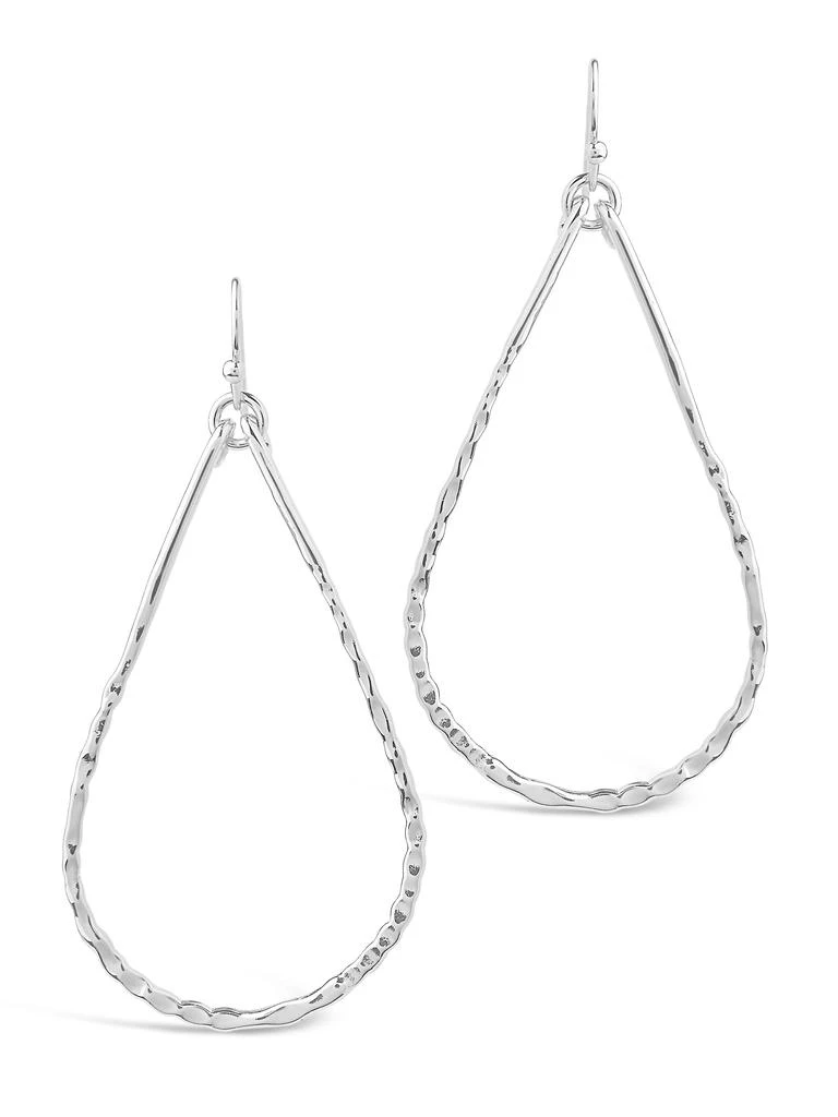 商品Sterling Forever|Hammered Teardrop Dangle Earring-Rose Gold,价格¥174,第5张图片详细描述