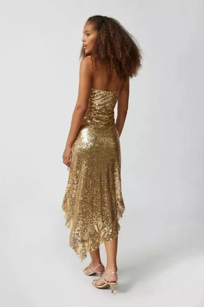 商品Urban Outfitters|UO Stella Sequin Strapless Midi Dress,价格¥76,第4张图片详细描述